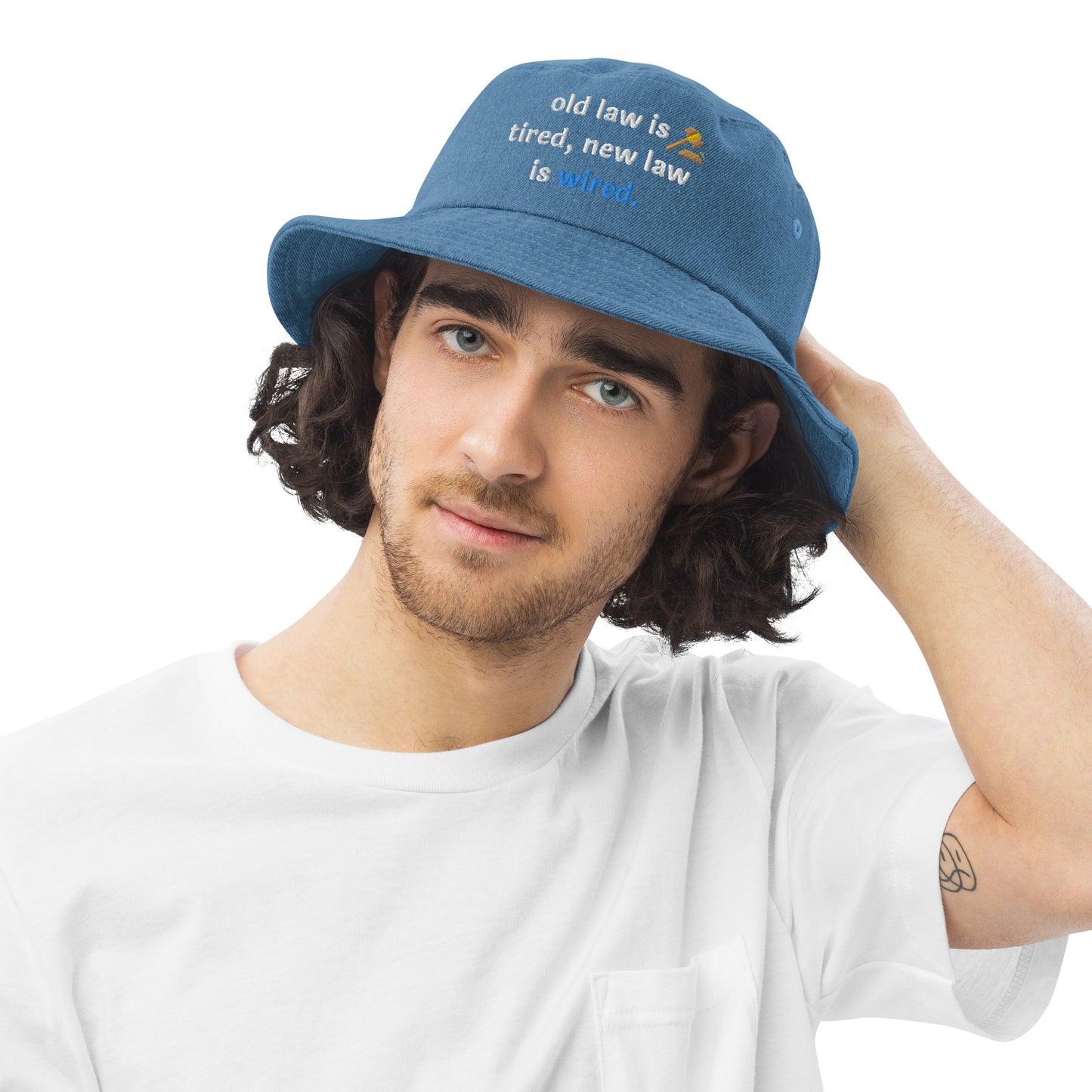 Denim bucket hat