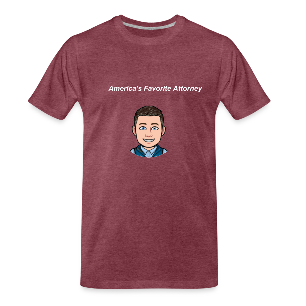 America's Favorite Attorney T-Shirt - heather burgundy