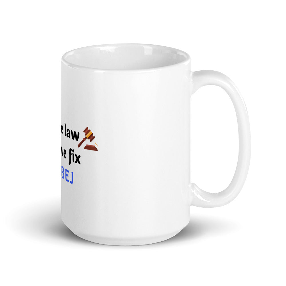 White glossy mug